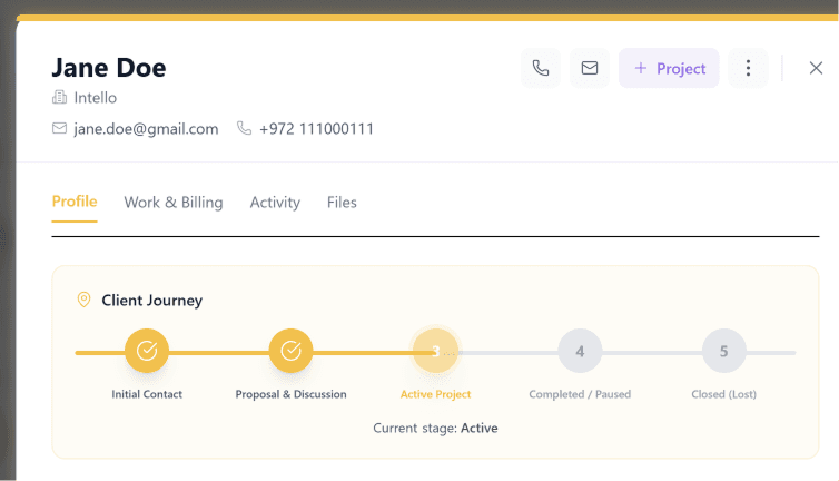 Trust module — client pipeline health and onboarding links